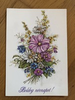 Virágos képeslap - Zsigray Ágnes grafika