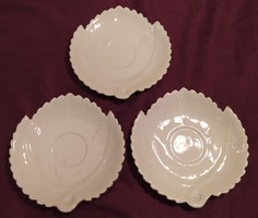 Antik Zsolnay porcelán kávés tányér - eper levél - 1 db. van - 12 cm. (13)