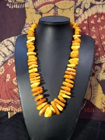 Polish glazed amber necklace