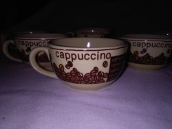 Six pieces of cappuccino with coffee cup together