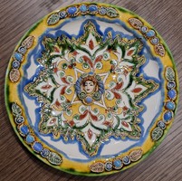 István Gonda handicraft ceramic wall bowl / decorative bowl