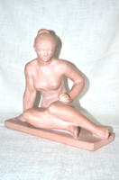 Jelzett, képcsarnokos terrakotta szobor   ( DBZ 0032 )