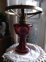 Lausitzer glass kézzel csiszolt rubin asztali lámpa