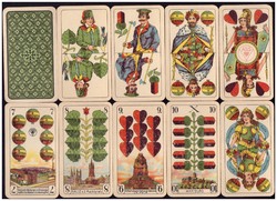 Skat kártya Porosz kártyakép 1940 körül ASS  Altenburg 32 lap komplett
