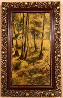 FK/139 - Gyula Barkó – Forest Scene, oil painting