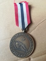 Harmadik Birodalmi francia hadjárat kitüntetés, szalagon
