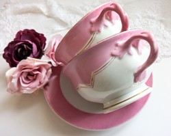 Antique fischer & sleeping porcelain tea cup 2pcs together