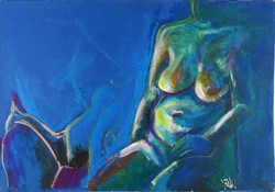 1C151 European artist xxi. Century: blue nude