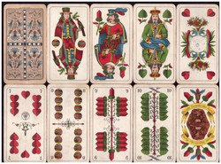 Skat kártya Szász kártyakép Adóbályeg 1936-1939 ASS Altenburg 32 lap komplett