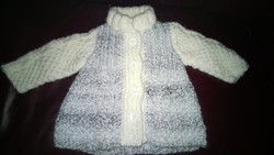 Bébi-gyermek kötött kabátka-pulóver puha, meleg-,és olcsó !
