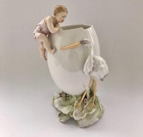 1898- (Kve) Karl Volkstedt ens rare antique porcelain vase