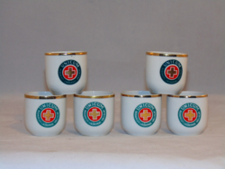 Hollóházi Unicumos porcelán poharak