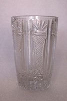 Engraved crystal vase, 15.5 cm high, 10 cm wide