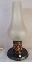 Iparművész bronz  asztali lámpa , petróleum lámpa