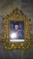Copper picture frame-florentine, vegetable tendril, solid, antique pcs.