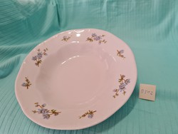 Zsolnay leveses tányér kékvirágos
