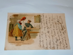 1901! Songs of Petofi, beautiful litho. Antique postcard 79.