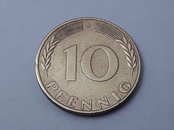 Németország 10 Pfennig 1969 J érme - Német 10 pfennig 1969 külföldi pénzérme