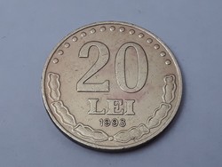 Románia 20 Lei 1993 érme - Román 20 lej 1993 külföldi pénzérme