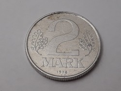 Németország 2 Márka 1978 érme - Német 2 márka 1978 külföldi pénzérme