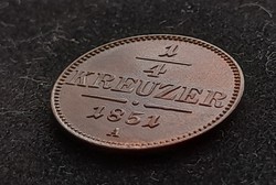 1/4 Krajcár 1851 A ( Bécs) Ef.