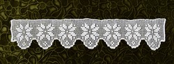Rece horgolás horgolt csipke polc dísz drapéria függöny csipke mintás 54,5 x 10,5 cm