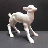 Német,Germany Selb Rosenthal Kecske Gida Fehér Porcelán Figura.