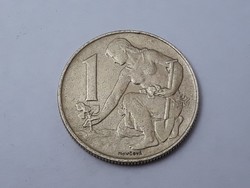 Csehszlovákia 1 Korona 1992 érme - Csehszlovák 1 korona 1992 külföldi pénzérme