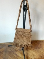 Retro makramé tarisznya táska eredeti 80 -as években készült darab