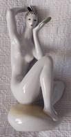 Zsolnay art deco figure woman adjusting her hair with a mirror There is no minimum price from 1 forint!