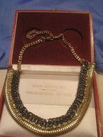 N17 Gold-colored Design Necklace with Claw Setting and Sparkling Stones - 52 cm for Sale
