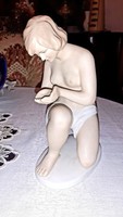 Wallendorf porcelán fürdőző lány