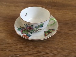 Viktória mintás Herendi porcelán teás csésze+alj 1944-es jelzéssel