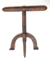 Antique iron, barrel corkscrew