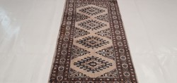 2962 Pakistani yamud hand knot wool persian rug 125x62cm free courier