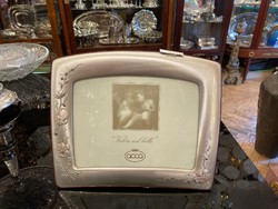 Silver large picture frame with floral decoration (gk29)