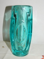 Cseh üveg Rudolf Schrötter kék váza