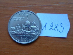 USA 25 CENT 1/4 DOLLÁR 2000 D (Virginia), Réz-nikkellel futtatott réz, G. Washington #1283