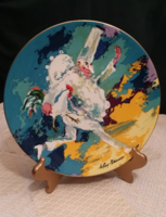 Punchinello - le roy neiman porcelain plate - signed, numbered