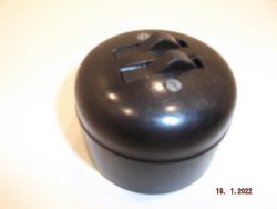Old lamp switch made of bakelite -dark brown- --- 2 ---