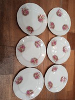 6 pcs Chinese porcelain plate, flat plate, hand painted.