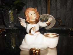 Gyönyörű porcelán gyertyatartó angyalka.