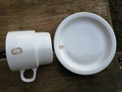 Great Plain mug with small plate _ scale metro logo