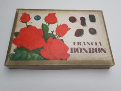 Retro bonbonos doboz 1971 Francia bonbon Magyar Édesipar papírdoboz
