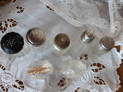 üveg fűszer só bors kínáló asztali darabok