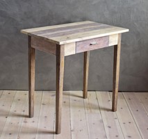 Loft, vintage style antique minimalist table, desk, hardwood sideboard with wax coating