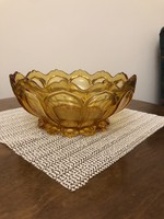 Yellow glass bowl 22 cm