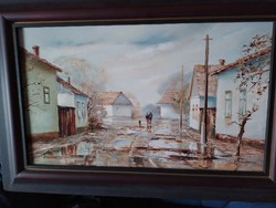 Oil painting by dezső Oszter for sale.