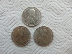 Horthy ezüst 5 pengő 1930 3 darab LOT !