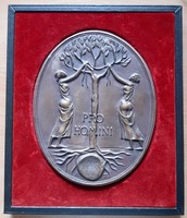 Tamás Asszomyi, bronze relief, relief